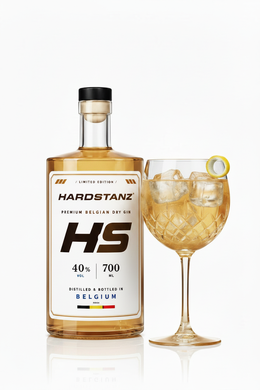 HardStanz Gold Edition – fles met glas