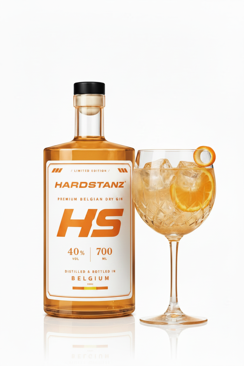 HardStanz Orange Edition – fles met glas