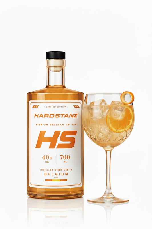 HardStanz Orange Edition – fles met glas